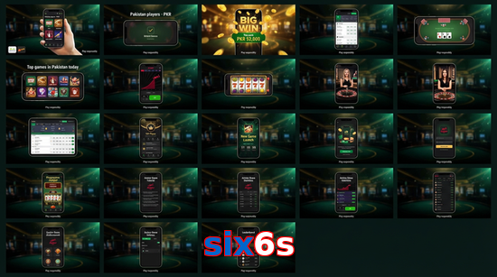Main screen of Six6s bet page for PK players